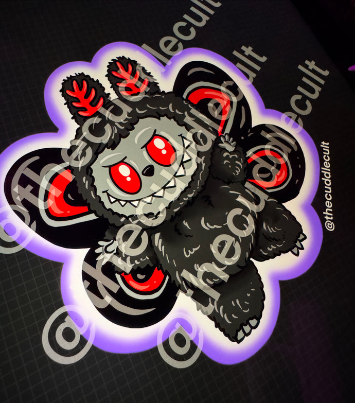 Preorder Labubu Impaired Mothman Monster sticker