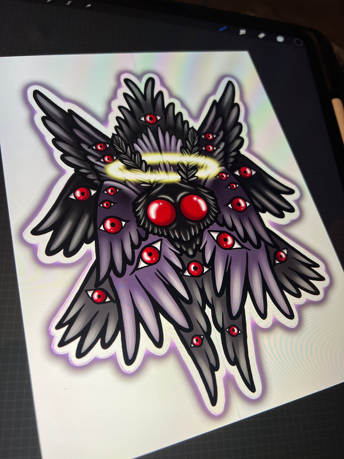 Biblically Accurate Mothman sticker