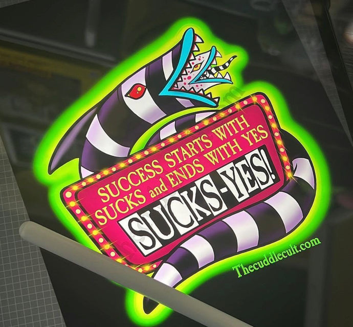 Beetlejuice Sucks Yes Success Sticker