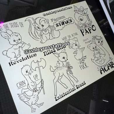 Vintage Animals of the Resistance Sticker Sheet