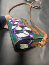Hand Painted Sandworm Beetlejuice Vintage Leather Handbag