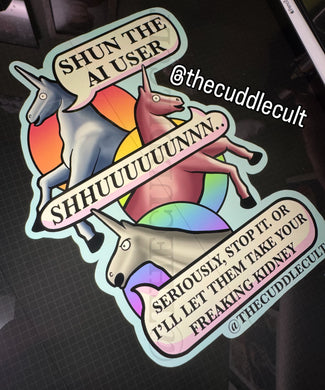 Shun the AI User Charlie the Unicorn Sticker