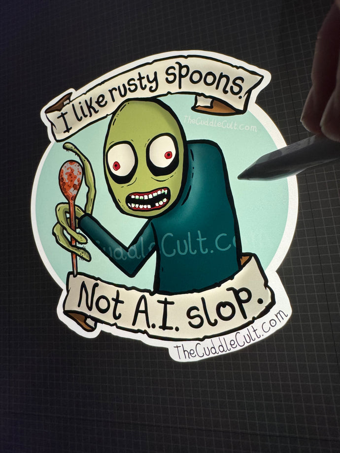 Salad Fingers Rusty Spoons not AI slop Sticker
