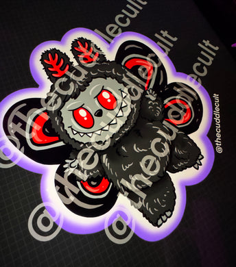 Preorder Labubu Impaired Mothman Monster sticker