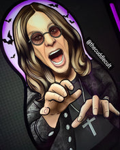 Ozzy Black Sabbath Inspired Plush Doll or Ornament