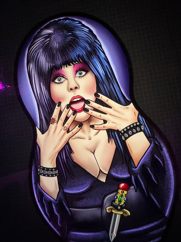 2025 Revamped Elvira Mistress of the Dark Inspired Plush Doll or Ornament