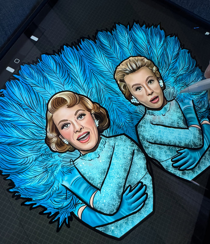 Limited Betty and Judy Haynes Sisters from White Christmas Inspired Double size Plush Doll or Ornament