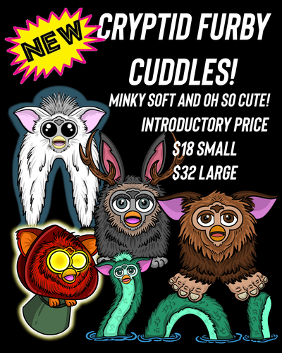Furby Cryptids Bigfurb,Loch Ness Furb, Jackofurb, MothFurb, Fresno Nightfurb Plush
