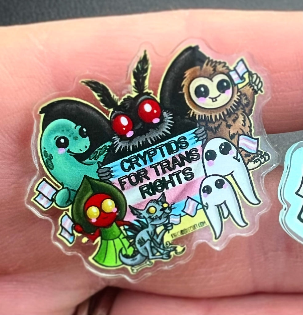 Cryptids for Trans Rights Sticker or Print – The Cuddle Cult