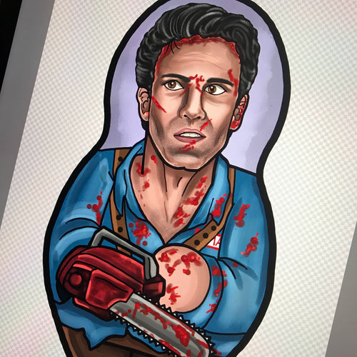 Ash Williams from Evil Dead Inspired Plush Doll or Ornament