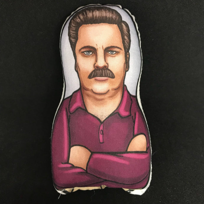 Ron Swanson Parks and Rec Inspired Plush Doll or Ornament