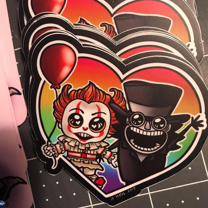 Happy Horror Hearts Stickers
