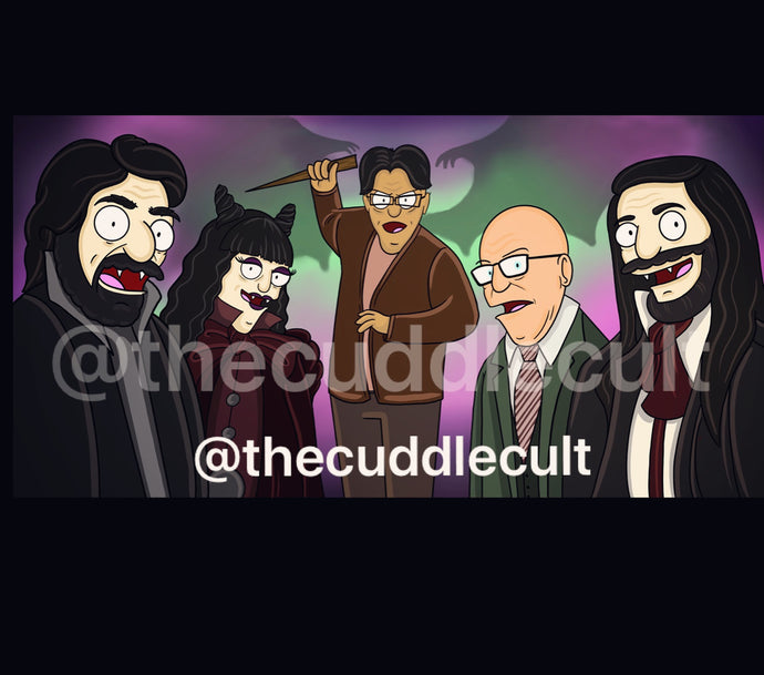 Bobs Burgers/ What We Do In The Shadows Mashup sticker or print