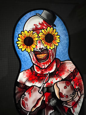 Flower Glasses Art the Clown Terrifier 2 Plush Doll