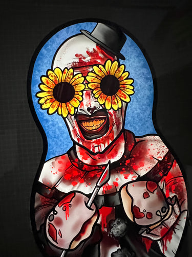 Flower Glasses Art the Clown Terrifier 2 Plush Doll