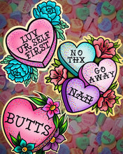 Valentines Conversation Hearts stickers