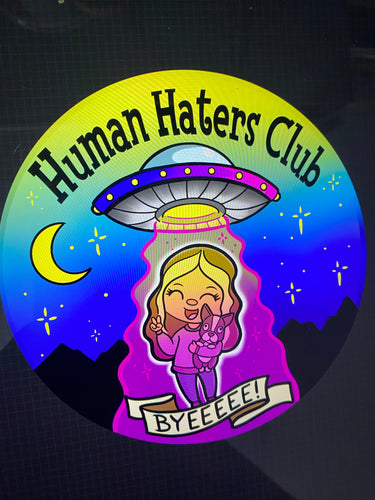 Human Haters Club Alien Byeeee Sticker